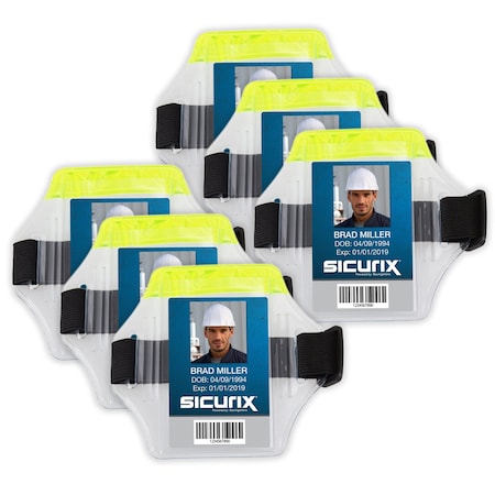 Sicurix Reflective Armband Badge Holder, 6PK 66860