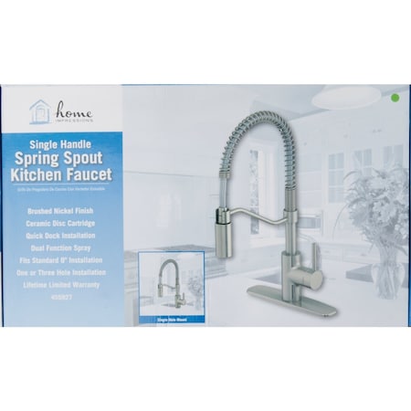 Home Impressions 1-Handle Lever Commercial Pull-Down Kitchen Faucet Brushed Nickel FP4AF271NP-JPA1