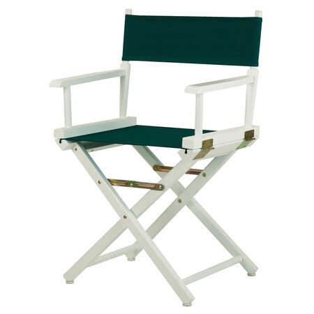Betterbeds 200-01-021-32 18 in. Directors Chair White Frame with Hunter Green Canvas BE3286682
