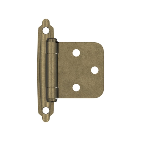 Amerock Variable Overlay Self-Closing, Face Mount Burnished Brass Hinge - 1 Pair BPR3429BB