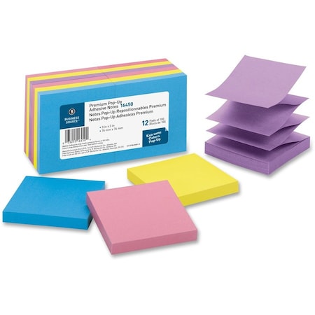 Business Source NOTES, POPUP, 3X3, 12PK, XTREME, PK12 BSN16450