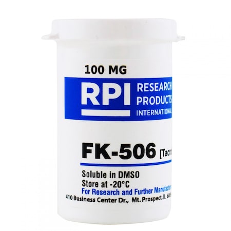 Rpi FK-506 Tacrolimus Fujimycin, 100 Milligrams F22100-0.1