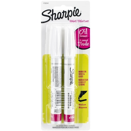 Sanford Sanford  Sharpie Medium Point Oil-Based Opaque Paint Markers, White - 2 per Pack SA379524