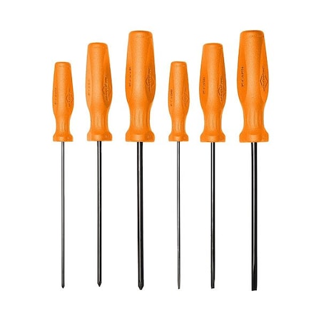 Mayhew Screwdriver Set, 6 pcs., Orange, 16 in L 27021LTHVO