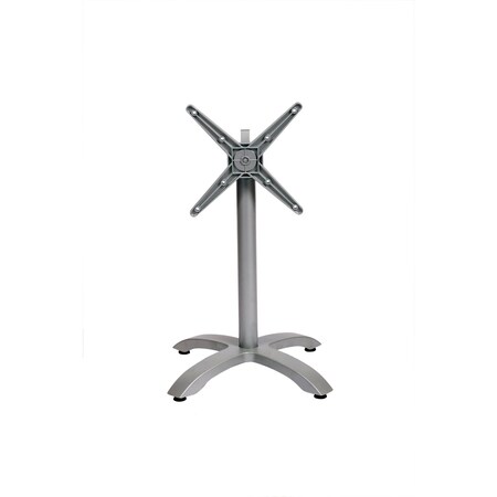 Bfm Seating Bali Folding Table Base - Weighted Cast Aluminum - Powder Coated Silver PHTB2626SVF