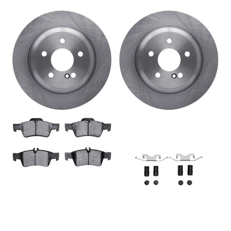 Dynamic Friction Co DFC Rotors with EURO 5000 Ceramic Brake Pads includes Hardware 6612-63311