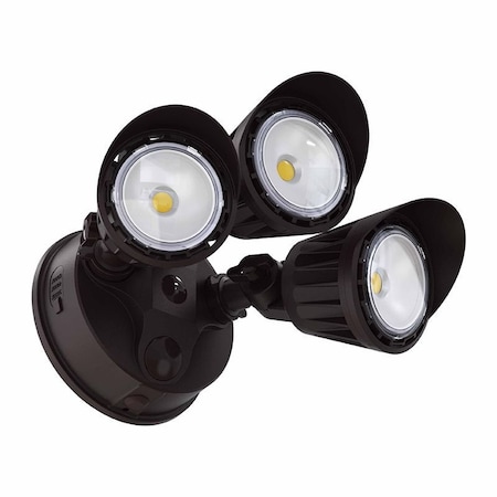 Westgate 30W 3CCT 30/40/50K BRONZE 3-HEADS DIMMABLE SECURITY/WALL LIGHT - NO SENSOR, 3000K/4000K/5000K SL-30W-MCT-BZ-D