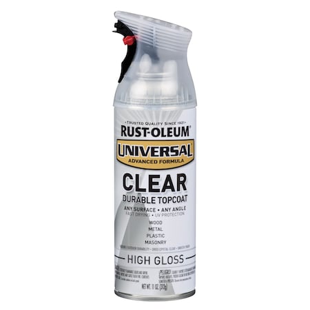 Rust-Oleum Spray Paint, High Gloss Clear, Clear, Solvent, 11 oz 302110