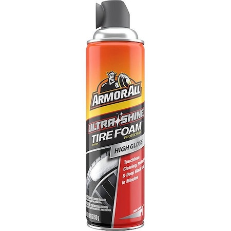 Armor All Tire Dressing and Protectant, Tire Foam, Aerosol Spray Can, 20 oz, White AUSTRCA-18-1USLT