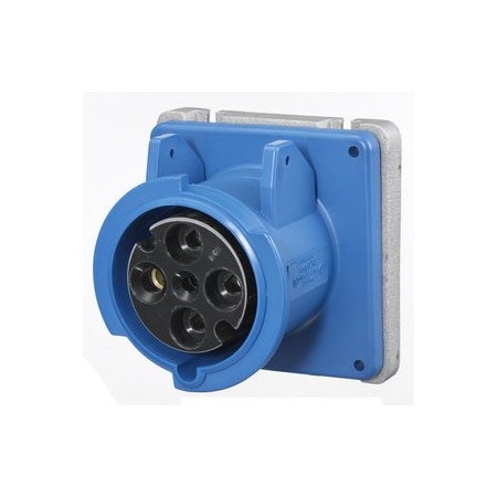 Hubbell Wiring IEC Pin & Sleeve, 60A 3-Phase 250V AC, 3-Pole 4-Wire, Female Receptacle A460R9