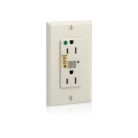 Leviton Surge Protector Receptacle, 15 Amp, 125 Volt, 5-15R NEMA, Light Almond 8280-T