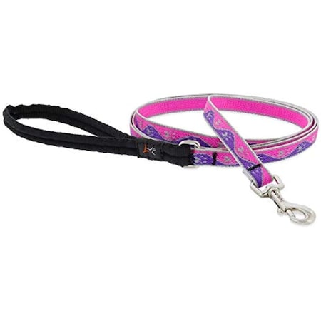 Lupine Pet Lupine  0.5 in. x 6 ft. Paws Dog Leash, Pink 107778