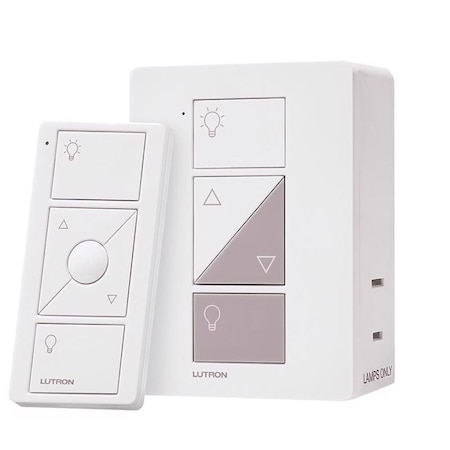 Lutron Dimmer Plug In W/Remote P-PKG1P-WH-R