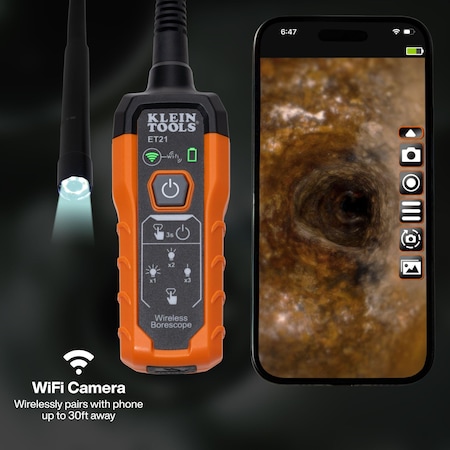Klein Tools WiFi Inspection Borescope ET21