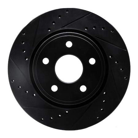 Dynamic Friction Co DFC Brake Rotor - Drilled and Slotted - Black 633-42000L