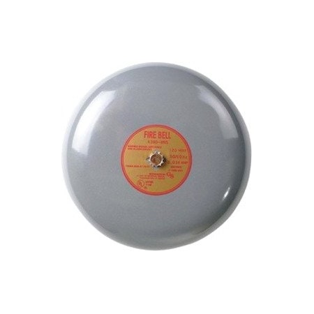 Edwards Signaling Fire Bell, Red, 10 In., 20 to 24V 439D-10AW-R