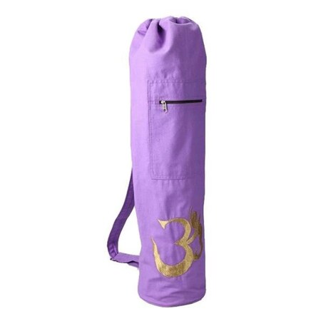 Omsutra OM Shiva Drawstring Yoga Mat Bag, Dark Lavendar OM101027-DarkLavender