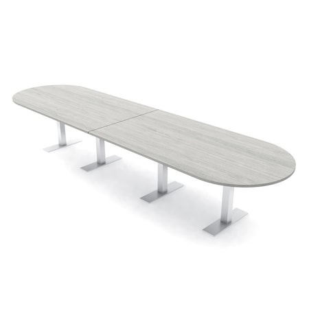 Skutchi Designs 14ft Racetrack Conference Table With Power | Harmony Series | 14 Person Meeting Room Table HAR-RAC-48X168-T-K458-NA