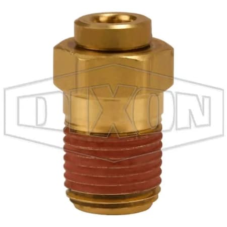 Dixon Legris by Push-In Connector, 1/8 x 3/16 in Nominal, MNPT x Tube, Brass, Domestic 686X4