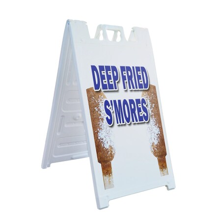 Signmission Deep Fried Smores, A-Frame & 2 Sign Inserts, Heavy-Duty Plastic Frame SBHD-C-2436-Deep Fried Smores