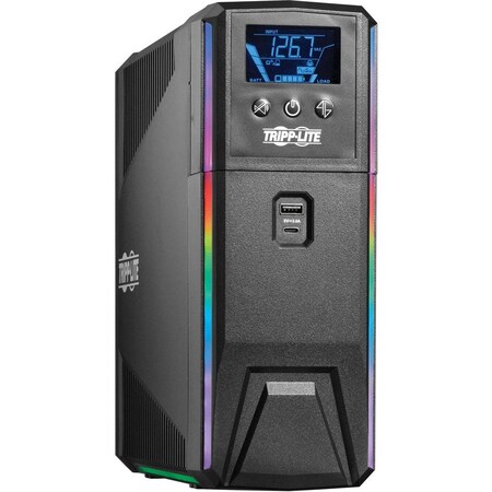 Eaton Tripp Lite Series 600VA 360W 120V Pure Sine Wave Gaming UPS Battery Backup - LCD, AVR, RGB SMART600PSGLCD