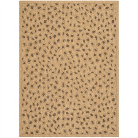 Safavieh 9 ft. x 12 ft. -6 in. Large Rectangle Indoor-Outdoor Courtyard- Natural and Gold- Machine Made Rug CY6104-39-9