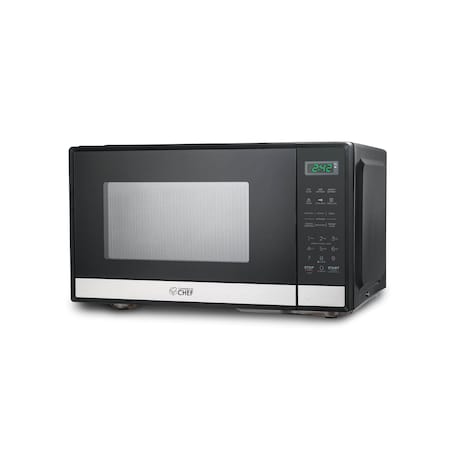 Commercial Chef 0.9 cu ft. Countertop Microwave Oven, Stainless Steel CHM9MS
