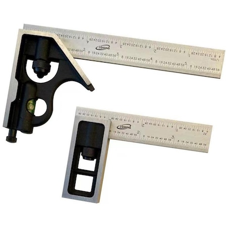 Igaging 6in Combination Square and 4in Double Square Set 34-206-4