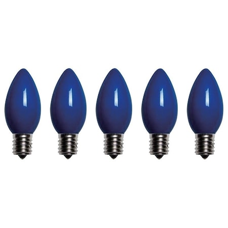 Santas Forest LED Filament Retro Replacement Bulb, Opaque, C9, Blue 25984