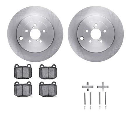 Dynamic Friction Co DFC Rotors with EURO 5000 Ceramic Brake Pads includes Hardware 6612-13055