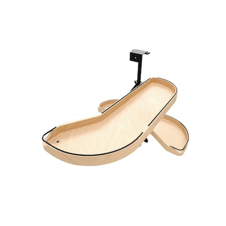 Revashelf Blind Corner Double Girasolo 33-1/16in W Right Soft-close Maple/Black Craftsman 487CC-12-RMB