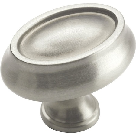 Amerock Cabinet Knob, 1-3/16 in Projection, Zinc, Satin Nickel BP26127G10