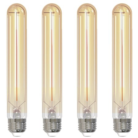 Bulbrite LED Filament 5w Dimmable 7.5 Inch T9 Light Bulb (E26) Base - 2100K (Amber Light), 250 Lumens, 4PK 862770