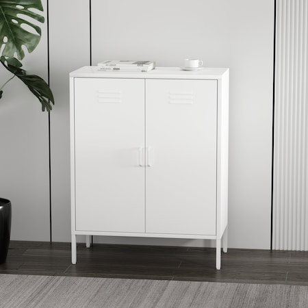 Manhattan Comfort Naomi 31.5in Accent Cabinet in White AF006-WH