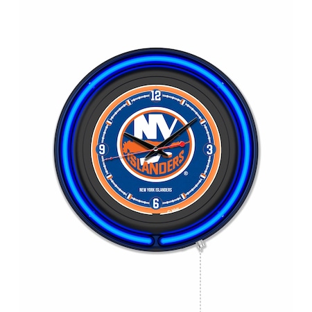 Holland Bar Stool New York Islanders 15 Double Neon Wall Clock Clk15BK