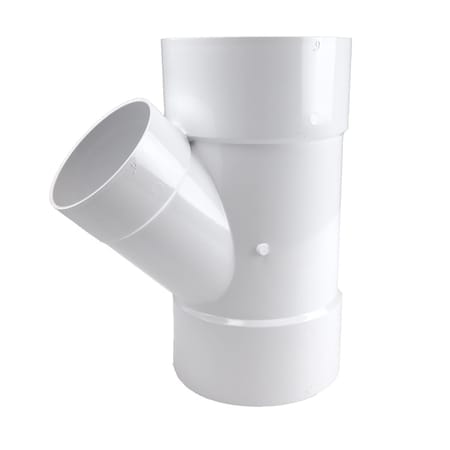 Plastic Trends NDS Schedule 35 6 in. Hub each X 6 in. D Hub PVC Reducing Wye 1 pk 64P08