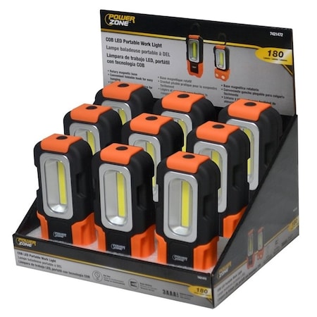 Powerzone COB Portable LED Work Light, 180 Lumens, 3 W MK-5543