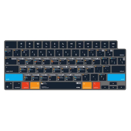 Virtual VerSkin Illustrator Shortcuts Keyboard Protector MBP 14 - 16 in. - Multi Color VI3329054