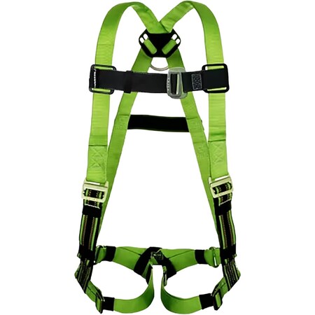 Miller Cushioned Webbing Full-Body Harness, 5 Points of Adjustment w/Front/Back/Side D-Rings and Mating Che P950-58/UGN