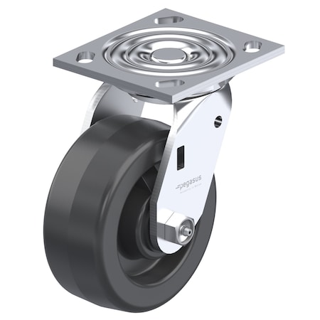 Zoro Select NSF-Listed Plate Caster, 1000 lb. Ld Rating, Roller P21S-PH050R-14