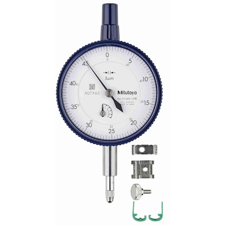 Mitutoyo Dial Indicator, 0-50, .005" 2124S-10