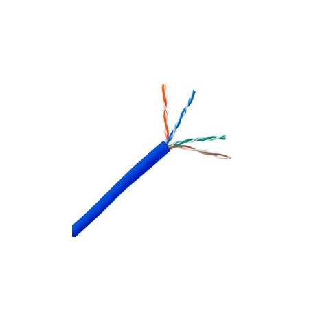 Swe-Tech 3C Cat5e Blue Copper Ethernet Cbl, Stranded, UTP Unshielded Twisted Pair, POE Compliant, Pullbox, 1000ft FWT10X6-061SH
