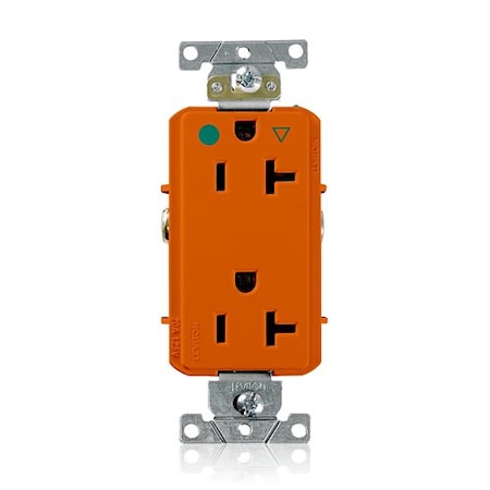 Leviton GFCI Receptacle, Orange, PBT Polyester D8300-IG