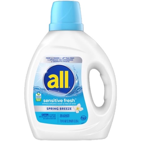 All Sensitive Fresh Spring Breeze Scent Laundry Detergent Liquid 73 fl. oz. 1 pk 2988936