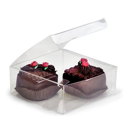 Nashville Wraps Clear 1 Piece Square Candy Boxes, 4.25x4.25x1.5, 25PK TL44