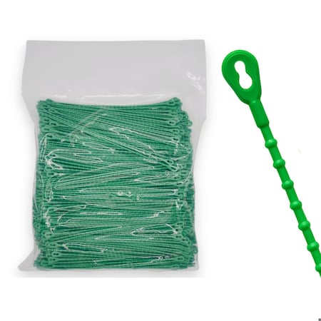 Cable Ties Unlimited Beaded Cable Tie, 8 in L, 75 lb Strength, 2.2 in Max Bundle Dia, Nylon 6/6, Green, 1000PK Bead-8-75-0M-Green