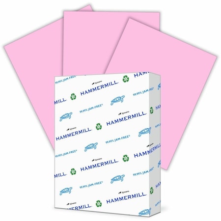 Hammermill Paper for Copy 85x11 Laser, Inkjet Colored Paper Pink Recycled 30, Pink, 500PK HAM103382