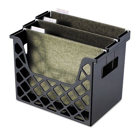 Officemate Recycled Desktop File Organizer, 3 Sections, Letter Files, 13.25 in. x 8.63 in. x 10.75 in., Black OIC26162