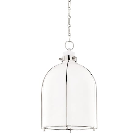 Hudson Valley Lighting Eldridge 1 Light Pendant 20.25 In. Polished Nickel 7314-PN