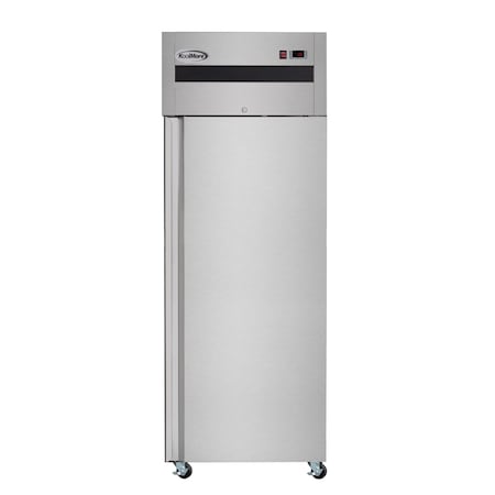 Koolmore 30 in. Solid Door Reach-In Freezer with Top-Mounted Compressor, 25 cu. ft. in Stainless-Steel KM-RIF-1D-SS-TM
